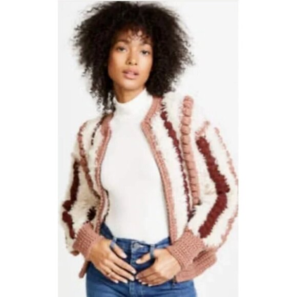 Ulla Johnson Teresa Wool Rose Sweater Jacket Womens S/ M? Alpaca - Picture 1 of 8